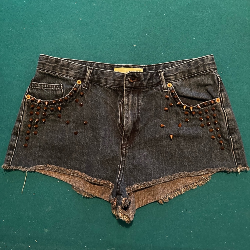 Top shop spiked Jean shorts. Never worn size W30